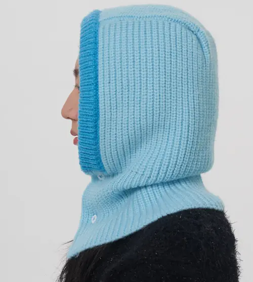 Image de Bonnet à Capuche Tricoté Tête de Mort - Chaud & Stylish