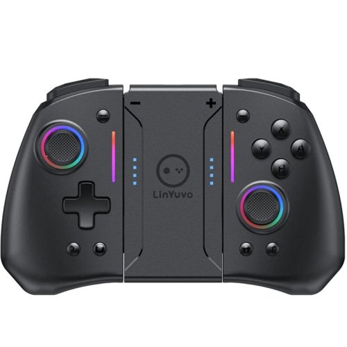 Image of Linyuvo KS42 Meteor Light Wireless Joy Pad with 8-Color RGB Lighting for Nintendo Switch Lite & OLED – Programmable Turbo and Vibration Support