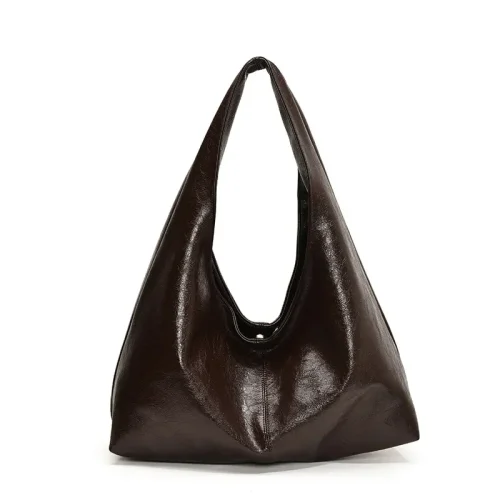Zdjęcie Duże czarne torby na ramię dla kobiet Duża torba na zakupy Hobo Wysokiej jakości miękka skórzana torba na ramię Lady Travel Tote Bag