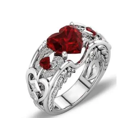 Image de Bague Multicolore en Argent 925 - Cœur d'Amour