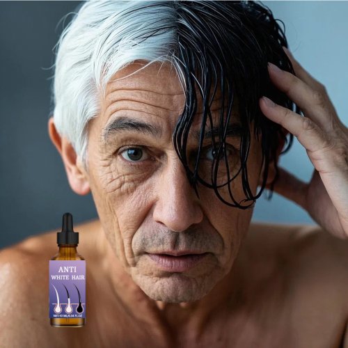 Image of Natural Gray Hair Reversal Serum – Restore Youthful Hair Color in Just 7 Days with Organic Ingredients