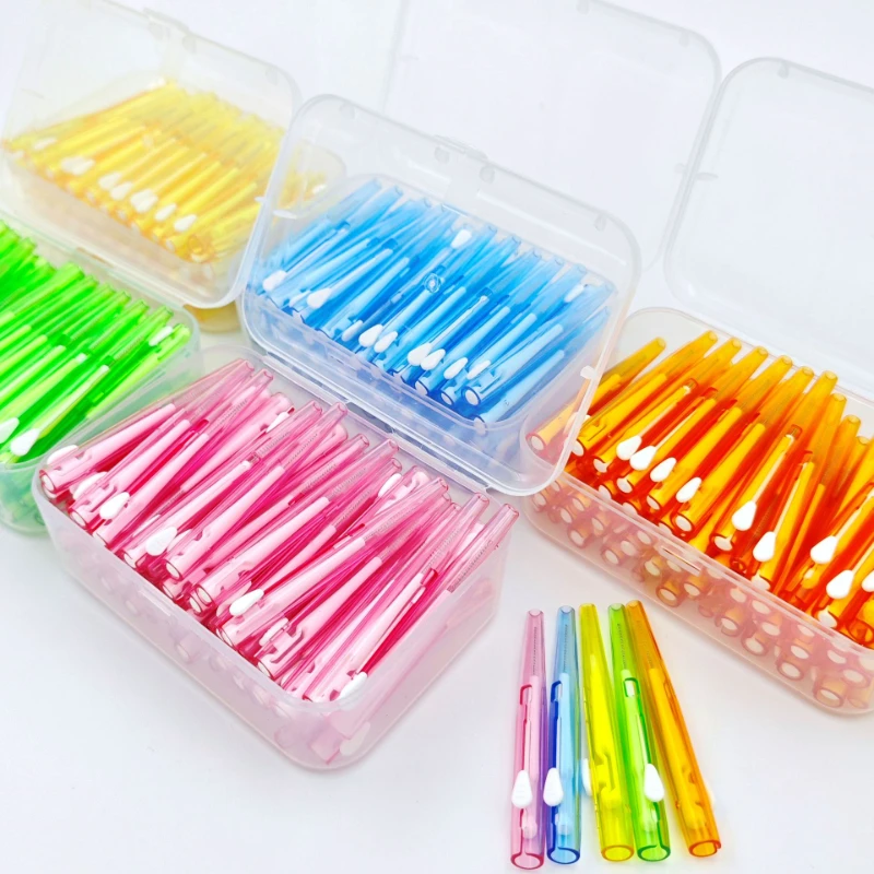 Image of Curved Interdental Brush Set for Gum Care & Tooth Gap Cleaning