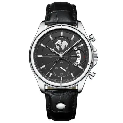 Image de Montre Homme Chronographe Luxe en Cuir - Étanche & Quartz