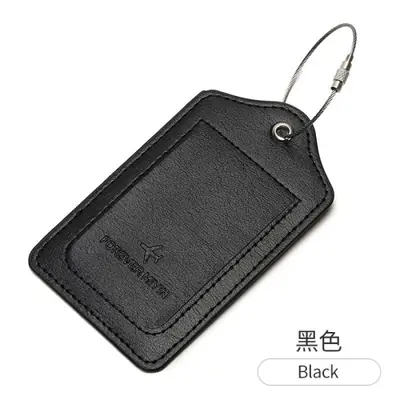 Image de Étiquette de Bagage en Cuir PU Anti-Perte avec Protection Privée