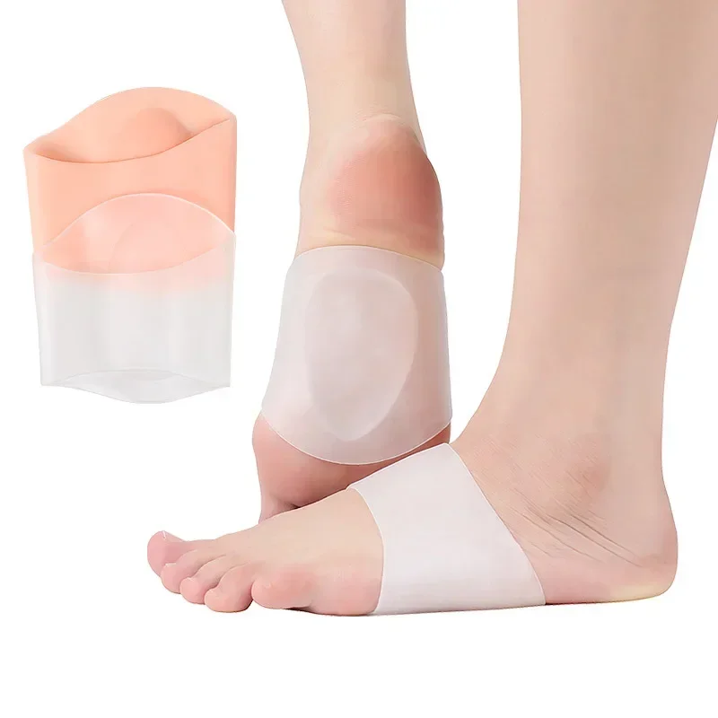 Imagen de Plantillas Ortopédicas de Silicona con Soporte para Arco del Pie y Almohadilla Antipresión para Fascitis Plantar y Cuidado del Antepié