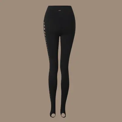 Image de Pantalon de Danse Latine Taille Haute - Design Ajouré