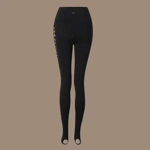 Image de Pantalon de Danse Latine Taille Haute - Design Ajouré