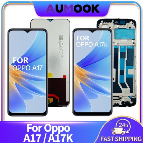 Zdjęcie Wyświetlacz LCD z Digitizerem do Oppo A17/A17K – Zamiennik z Ramką