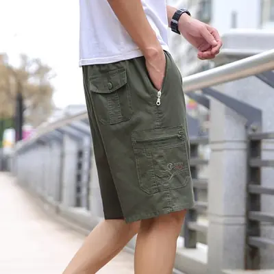 Image de Short Cargo Homme Coton Respirant - Style Décontracté Été