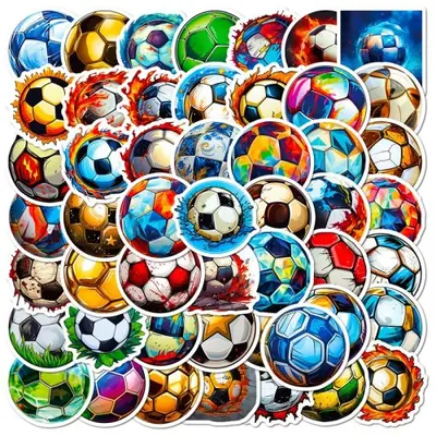 Image de Autocollants Football Colorés - Déco & Scrapbooking