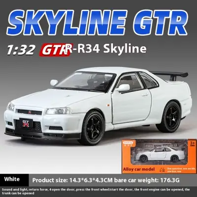 Image de Nissan GTR R34 Skyline - Modèle Miniature 1:32 avec Son et Lumière