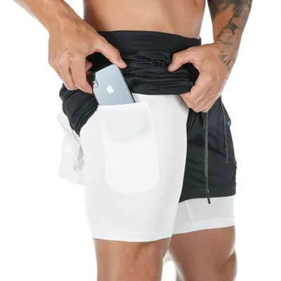 Image de Short de Course Camouflage Homme 2 en 1