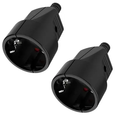 Image de Prise Schuko 2 Pôles - Connecteur de Remplacement pour Câble d'Extension