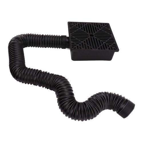 Imagen de Kit de Extensión de Plumón de Canalón de Lluvia con Conector Flexible para Captura de Agua de Lavabo, Patio, Suelo y Césped - Solución Completa para Desagüe Eficiente