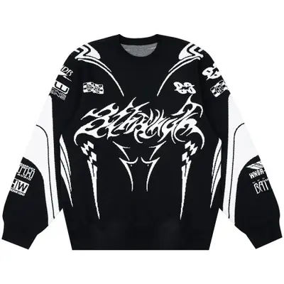 Image de Pull Oversize Gothique Homme - Style Harajuku Y2K