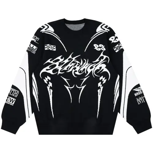 Image de Pull Oversize Gothique Homme - Style Harajuku Y2K
