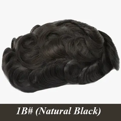 Toupet Homme 100% Cheveux Humains - Prothèse Capillaire Naturelle