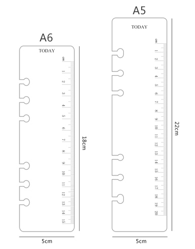 Immagine di Agenda 2026 A7 A6 A5, Quaderno a Fogli Mobili Trasparente, Copertina Interna, Diario, Planner, Forniture per Ufficio