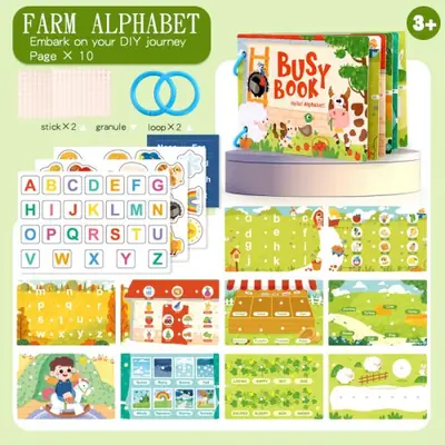 Image de Livre Montessori Éducatif pour Enfants - Puzzle & Autocollants