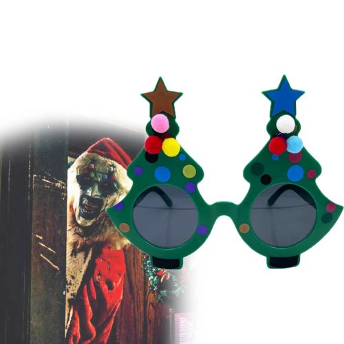 Bild von Film Terrifier Clown Cosplay Brille Grün Weihnachtsbaum Joker Sonnenbrille Unisex Halloween Karneval Prop Brillen Zubehör