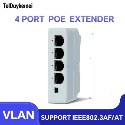 Extenseur PoE 4 Ports - Répéteur pour Caméras IP et NVR