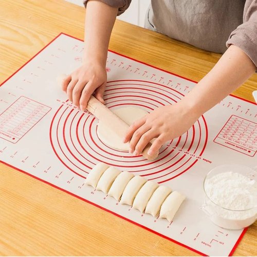 Image of Premium Natural Silicone Baking Mat for Dough Kneading, Pizza, Cake, and Bread Making – Non-Stick, Reusable Kitchen Cooking & Grill Accessory