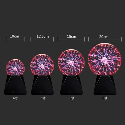 Bild von Neuheit Magie Kristall Plasma Ball Touch Licht 3 4 5 6 8 zoll LED Nacht Licht Glas Plasma Ball Kugel tabelle Lichter USB/EU/UNS