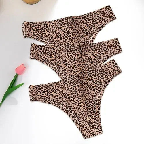 Image de Ensemble Tongs Léopard Sexy - Culottes Sans Couture 2024