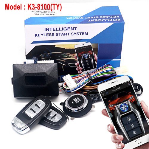 Image de Démarrage Sans Clé pour Voiture - Kit Télécommande & Alarme