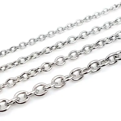Image de Chaînes Croix Acier Inoxydable - Lot de 5m pour Bijoux DIY