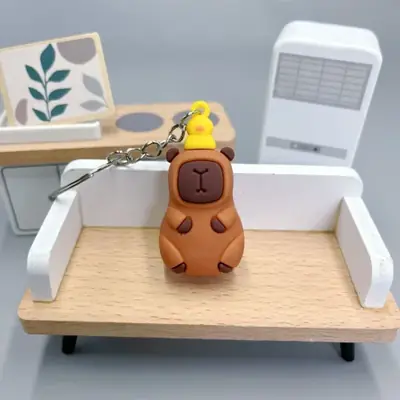 Image de Porte-clés Mignon Capybara en PVC Souple