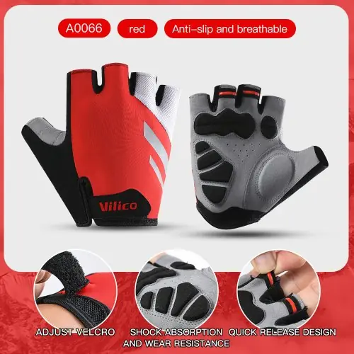 Image de Gants de Vélo Demi-Doigt Respirants & Rembourrés