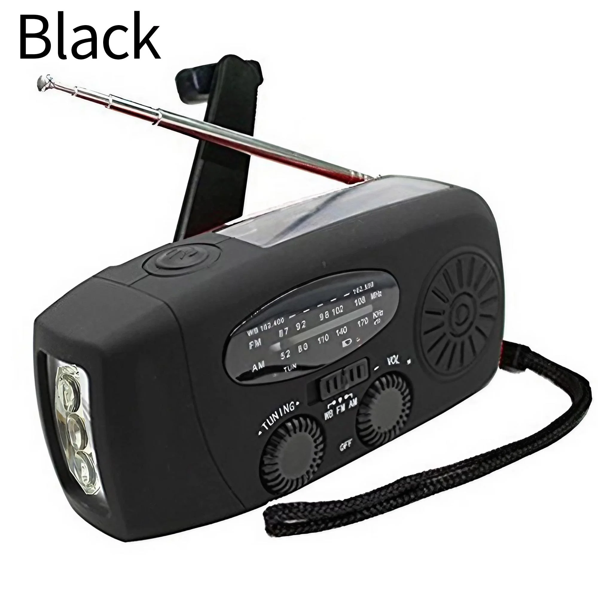 Immagine di Radio Portatile Solare con Manovella e Torcia LED
