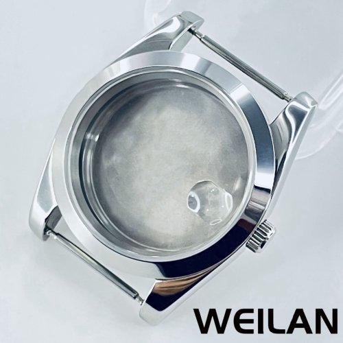 Afbeelding van 36Mm 40Mm Zilverachtig Nh34 Nh35 Nh36 Nh38 Nh39 Nh39 Nh70 Nh72 Eta2824 Pt5000 Polish Horloge Top Waterdicht Saffier Crysta