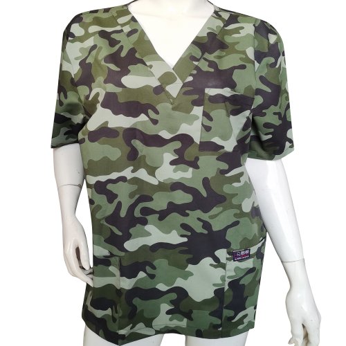 Afbeelding van Hennar Heren Medische Uniformen - Unisex Scrub Top van 100% Katoen voor Chirurgische Werkplekken