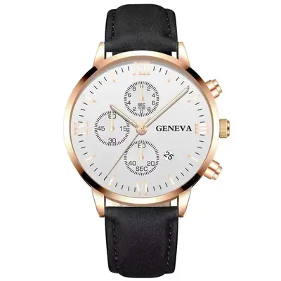 Image de Montre Homme Luxe Quartz Analogique Cuir - Style Genève