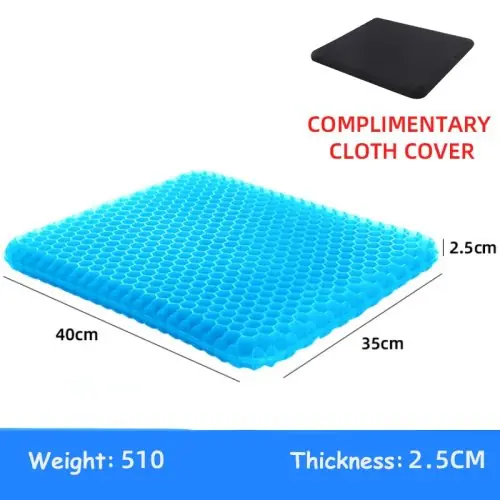 Image de Coussin de Siège Gel Respirant - Soulagement du Dos & Confort