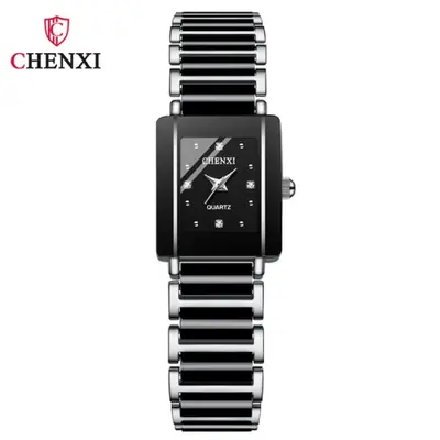Image de Montre de Couple Céramique Noir & Blanc - Élégante & Résistante