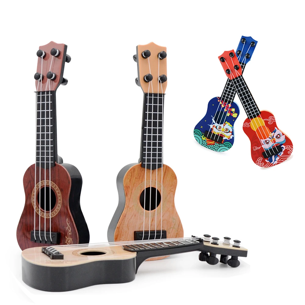 Bild von Mini Gitarre 4 Saiten – Klassische Ukulele für Kinder, Musikinstrument für Anfänger, Spielzeug zur Frühen Bildung und musikalischen Entwicklung