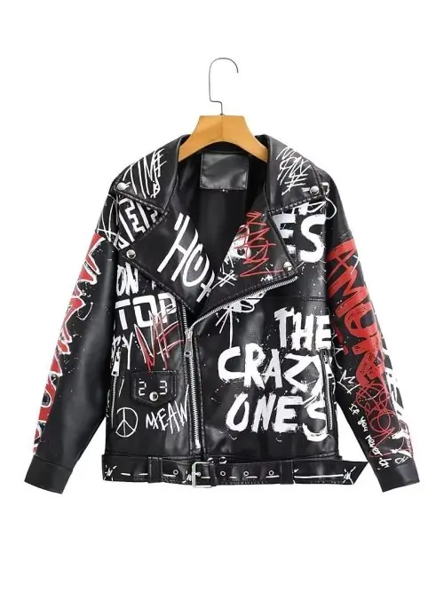 Image de Veste Faux Cuir Femme - Style Moto 3D