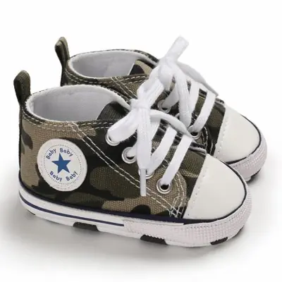 Image de Chaussures Bébé Premiers Pas - Imprimé Étoile Anti-Dérapant