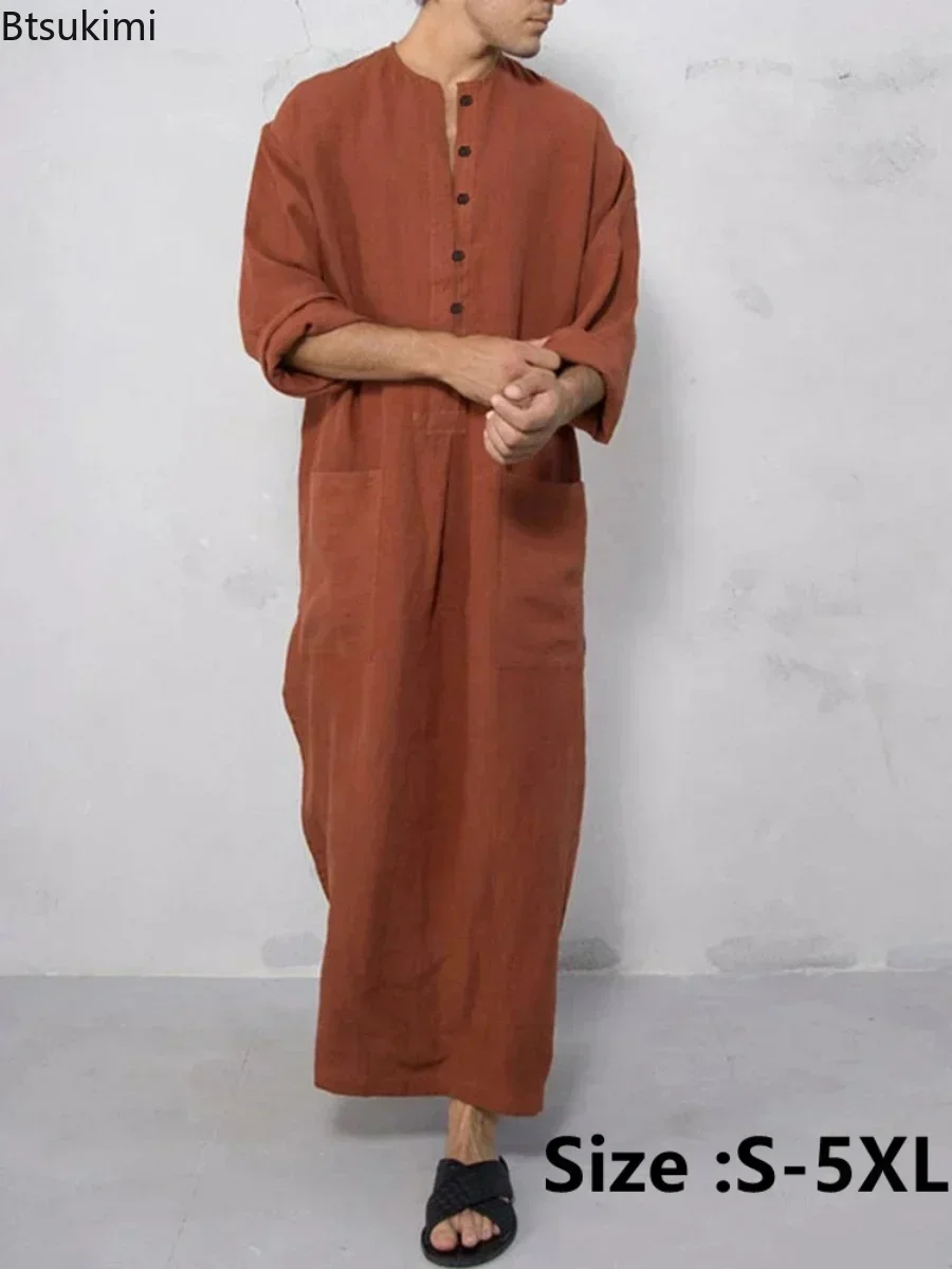 Bild von Eleganter Arabischer Thobe für Herren – Traditionelle Muslimische Robe