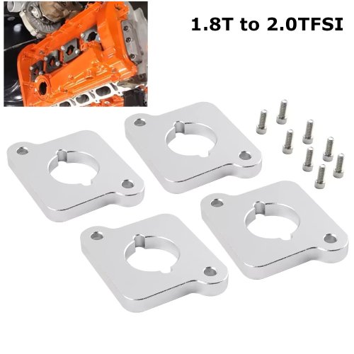 Bild von Coilpack Adapterplatten für VW & Audi – Mattsilber, Präzision aus Aluminium
