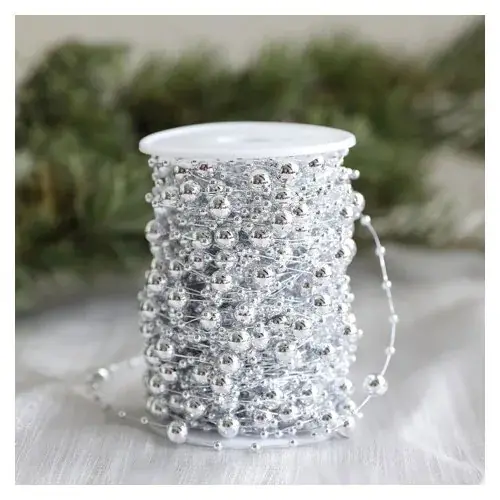 Image de Guirlande de Noël Perles Plastique - Décoration festive 10m