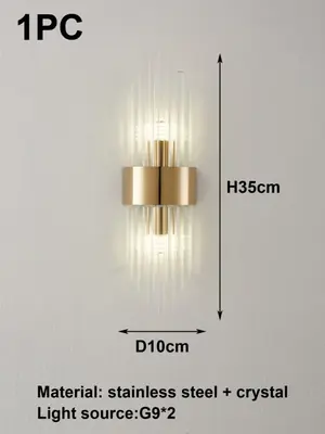 Image de Applique Murale Cristal Or Noir - Élégance & Lumière