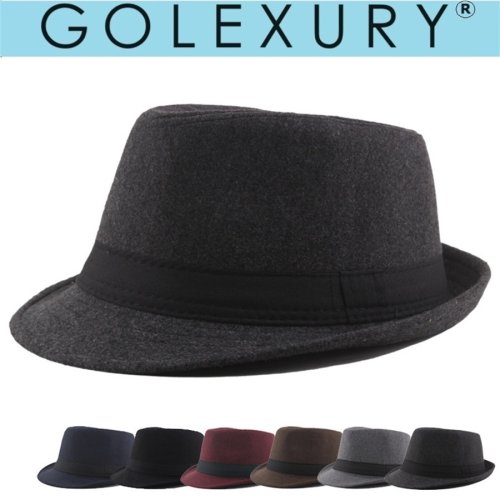 Zdjęcie Unisex British Felt Jazz Hats For Middle Aged Men Bucket Hat Wool Fedoras Hat Autumn Winter Gentlemen Wedding Party Magic Caps