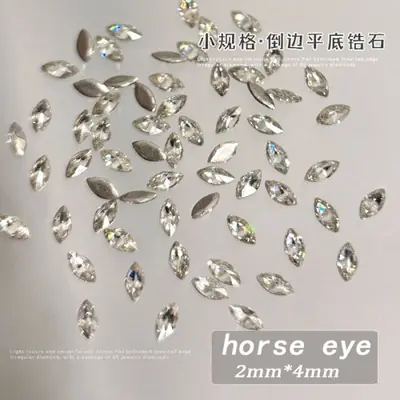 Image de Strass Zircon Brillants pour Ongles - 100 Pièces Mini Rhombes