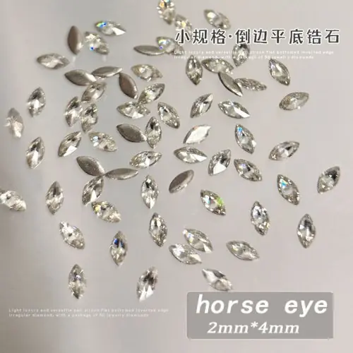 Image de Strass Zircon Brillants pour Ongles - 100 Pièces Mini Rhombes