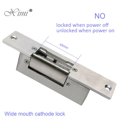 Imagen de Cerradura de puerta eléctrica electrónica para sistema de Control de acceso, nueva puerta inoxidable a prueba de fallos, 12V CC, sin cerradura NC