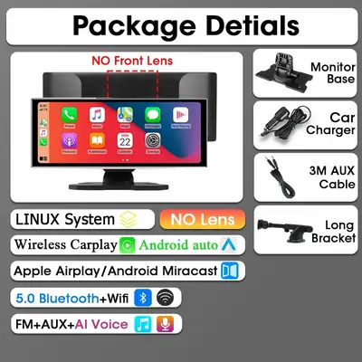 Image de Caméra de Tableau de Bord 4K avec Rétroviseur Intelligent et Navigation GPS